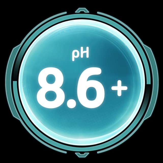 pH 8.6+